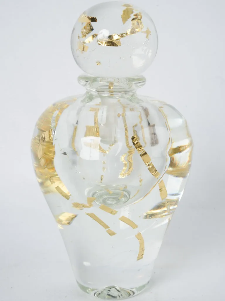 Jean-Claude Novaro lidded flask w/ gold leaf 10¾"