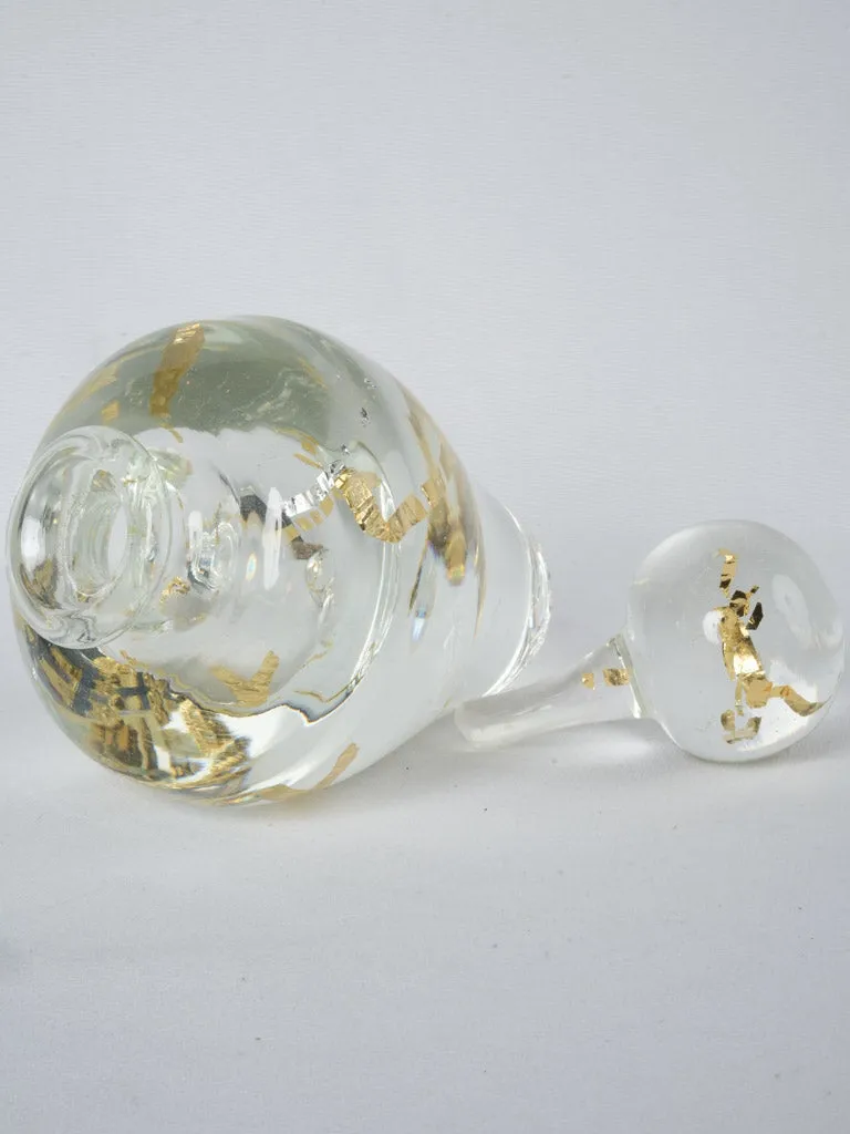Jean-Claude Novaro lidded flask w/ gold leaf 10¾"