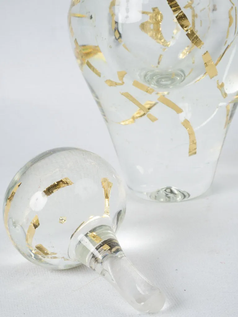 Jean-Claude Novaro lidded flask w/ gold leaf 10¾"