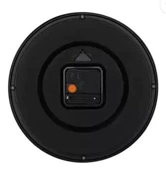 Kadio Analog 24.5 cm X 24.5 cm Wall Clock (Black, with Glass, Standard)