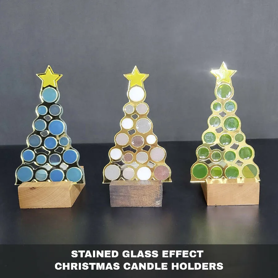 Karoun's Christmas Candle Holders