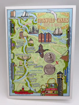 Katie B Morgan “Cotswold canals ships and boats” greetings card