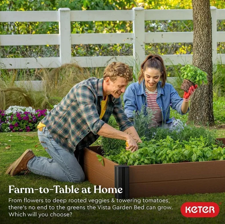 Keter Vista Garden Bed - Brown