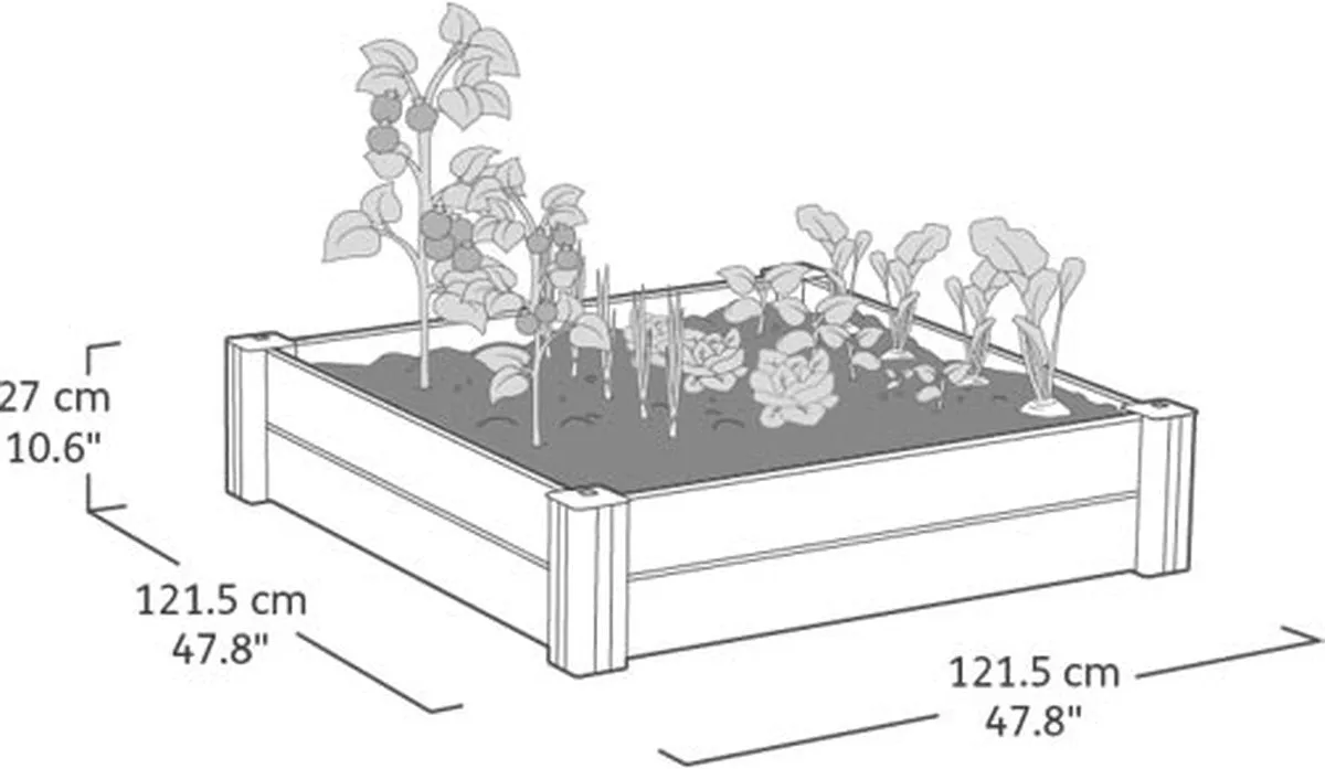 Keter Vista Garden Bed - Brown