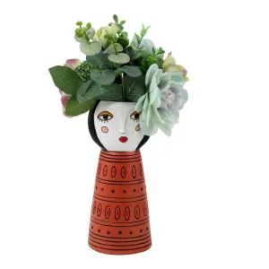 Lady Orange Vase | Resin Pot Planter