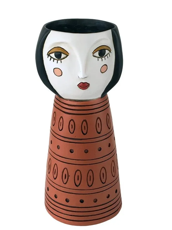 Lady Orange Vase | Resin Pot Planter