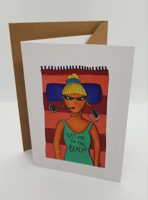 Lemon Street Cards "Take me to the beach" greetings card