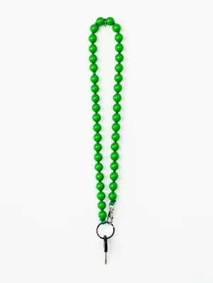 LONG KEYHOLDER - BIG PERLEN - GREEN