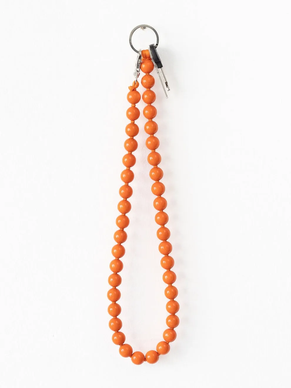 LONG KEYHOLDER - BIG PERLEN - ORANGE