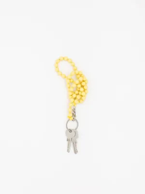 LONG KEYHOLDER - SMALL PERLEN - PASTEL YELLOW