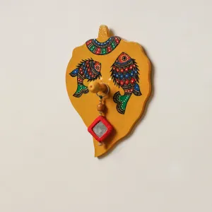 Madhubani Handpainted Wooden Wall Hanger (1 peg)