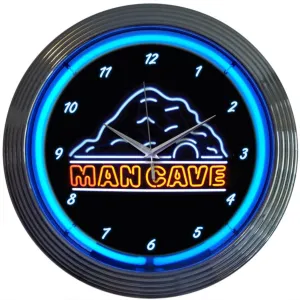 MAN CAVE NEON CLOCK