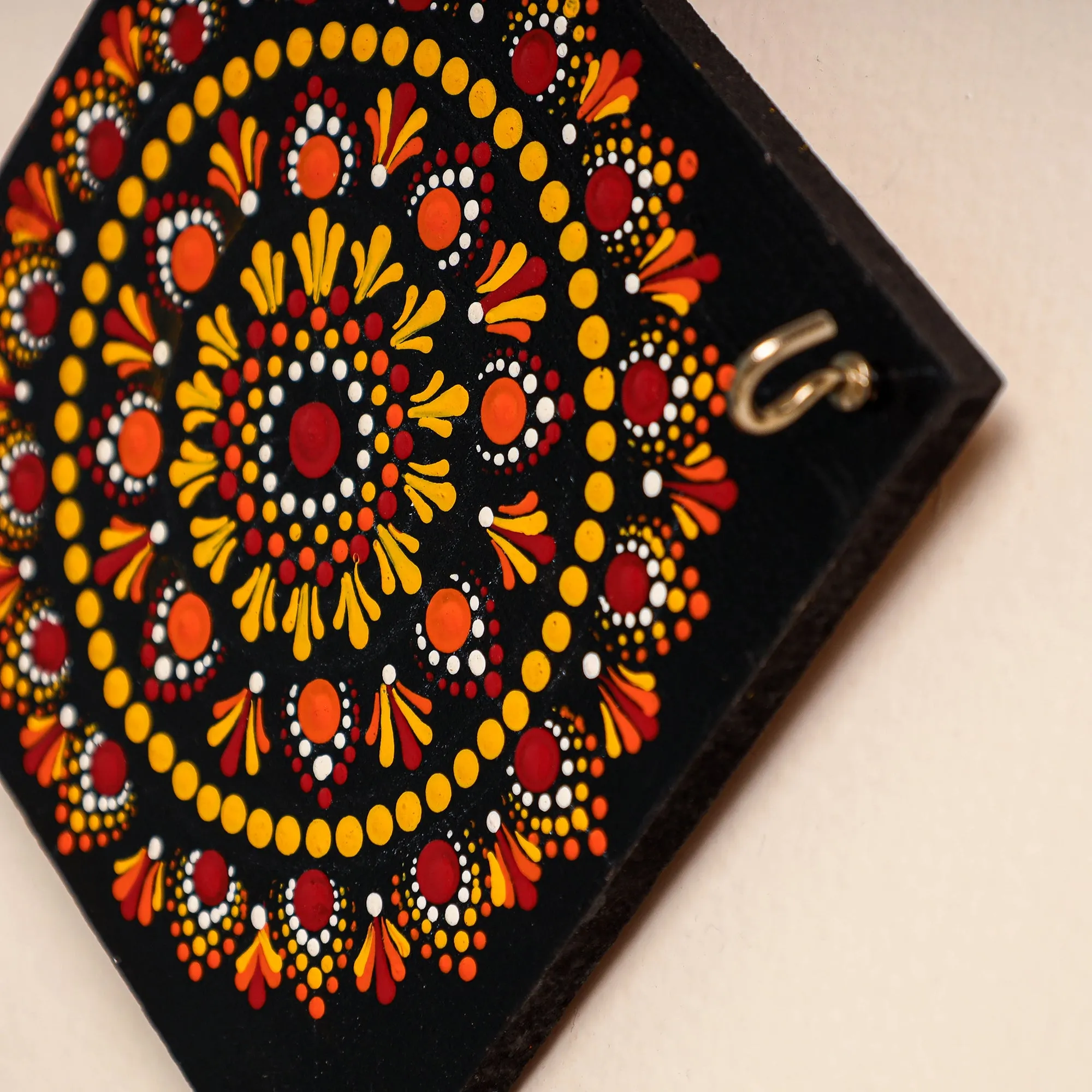Mandala Art Handpainted Keyholder (7 x 7 in)