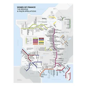 Metro Wine Map of Paris