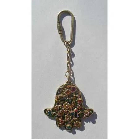 Michal Golan Black Hamsa Hand Keychain