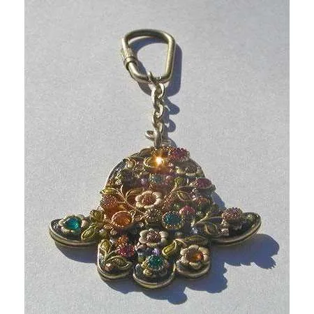 Michal Golan Black Hamsa Hand Keychain