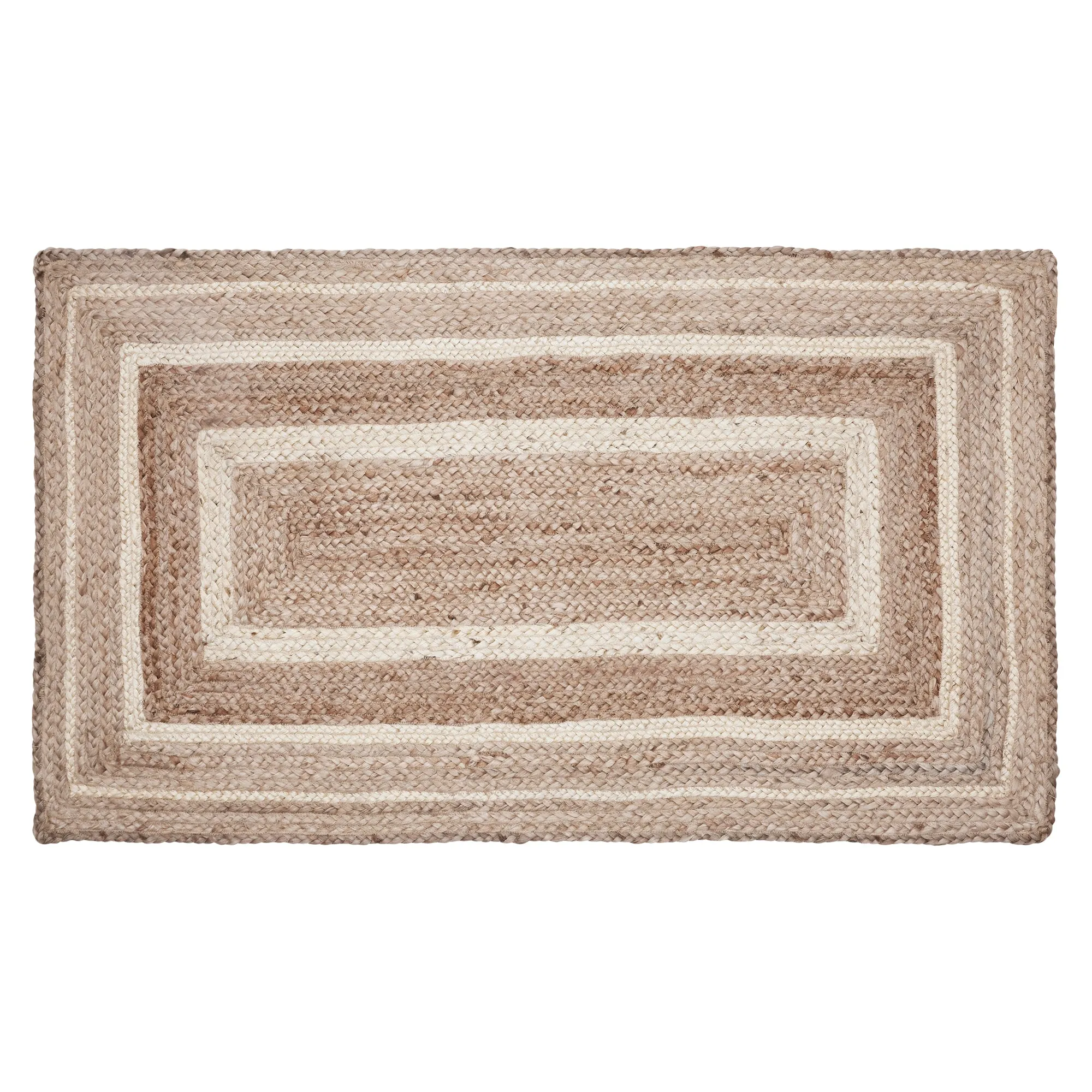 Natural & Creme Jute Rug