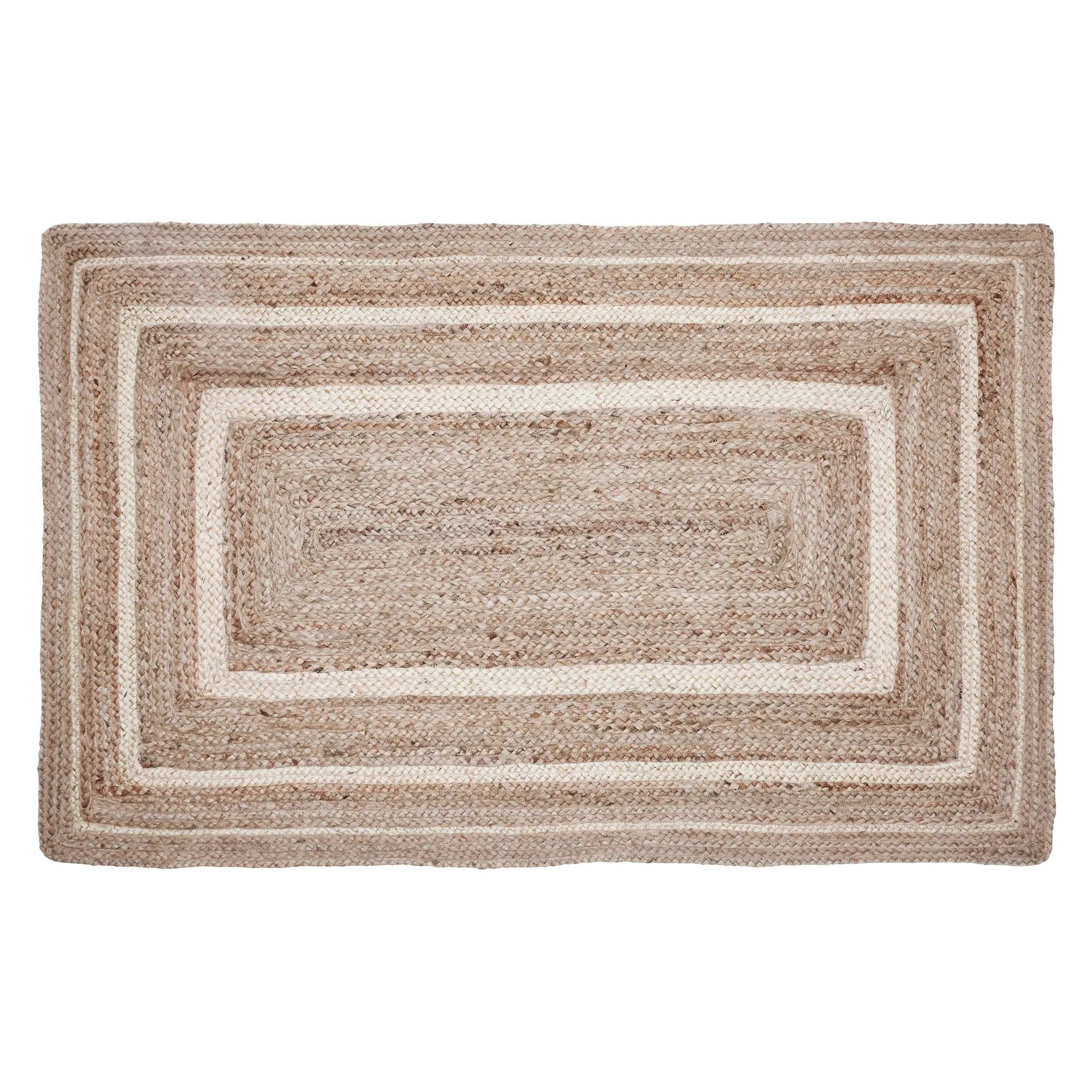Natural & Creme Jute Rug