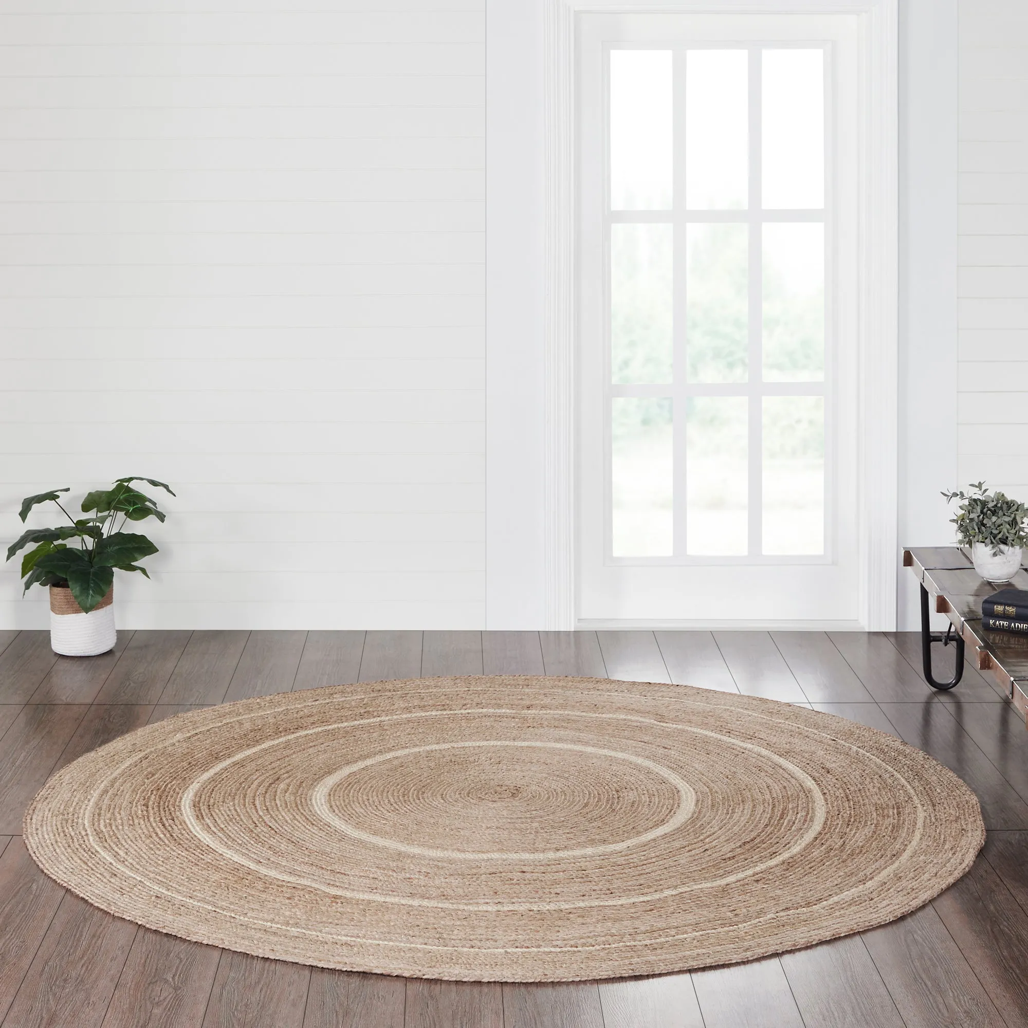 Natural & Creme Jute Rug