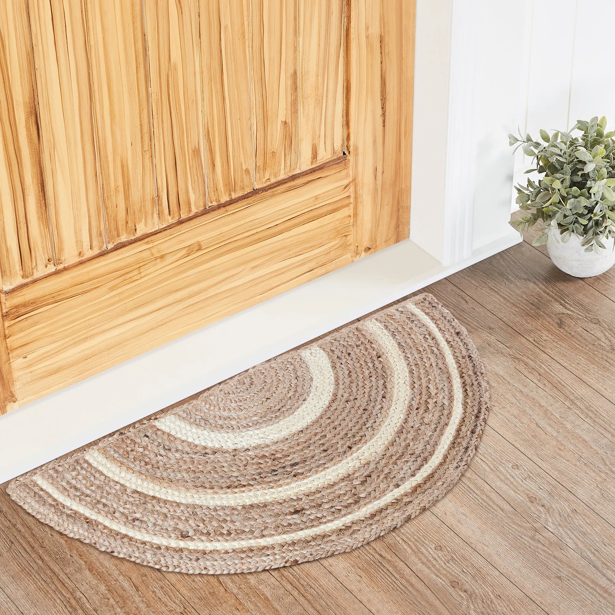 Natural & Creme Jute Rug