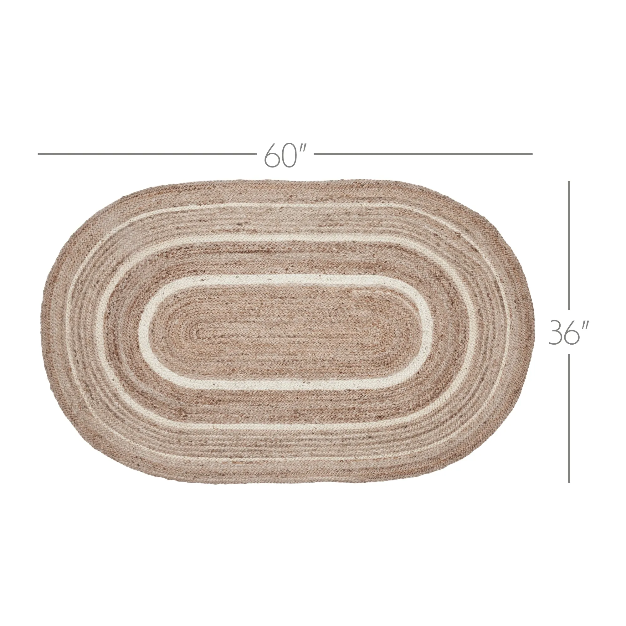 Natural & Creme Jute Rug