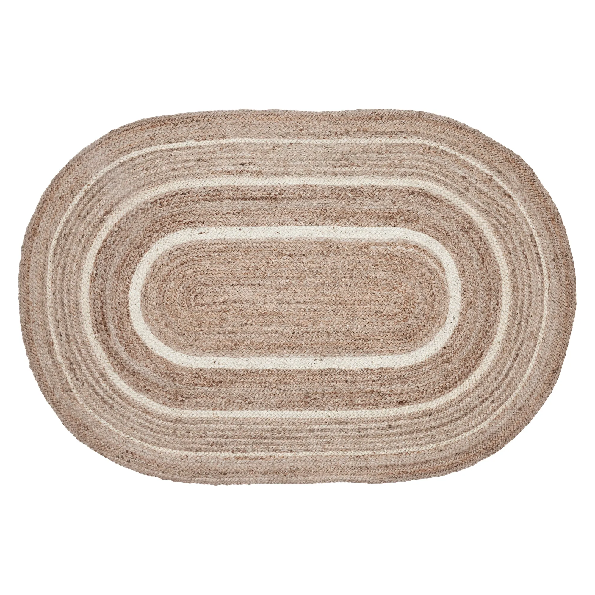 Natural & Creme Jute Rug