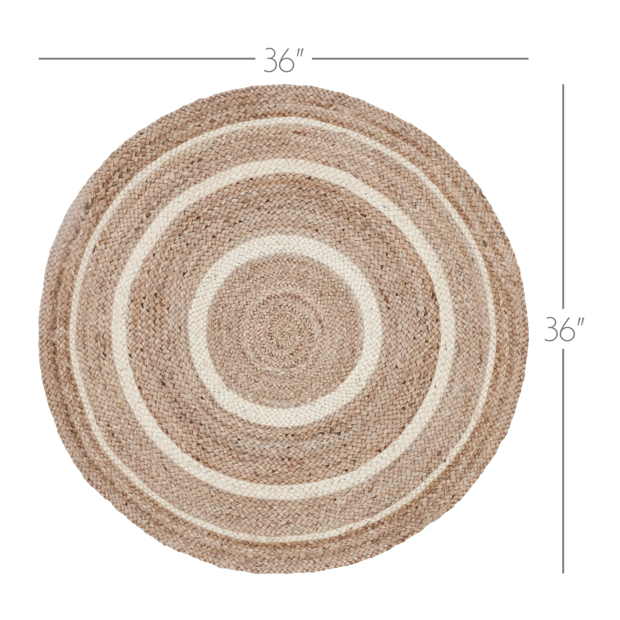 Natural & Creme Jute Rug