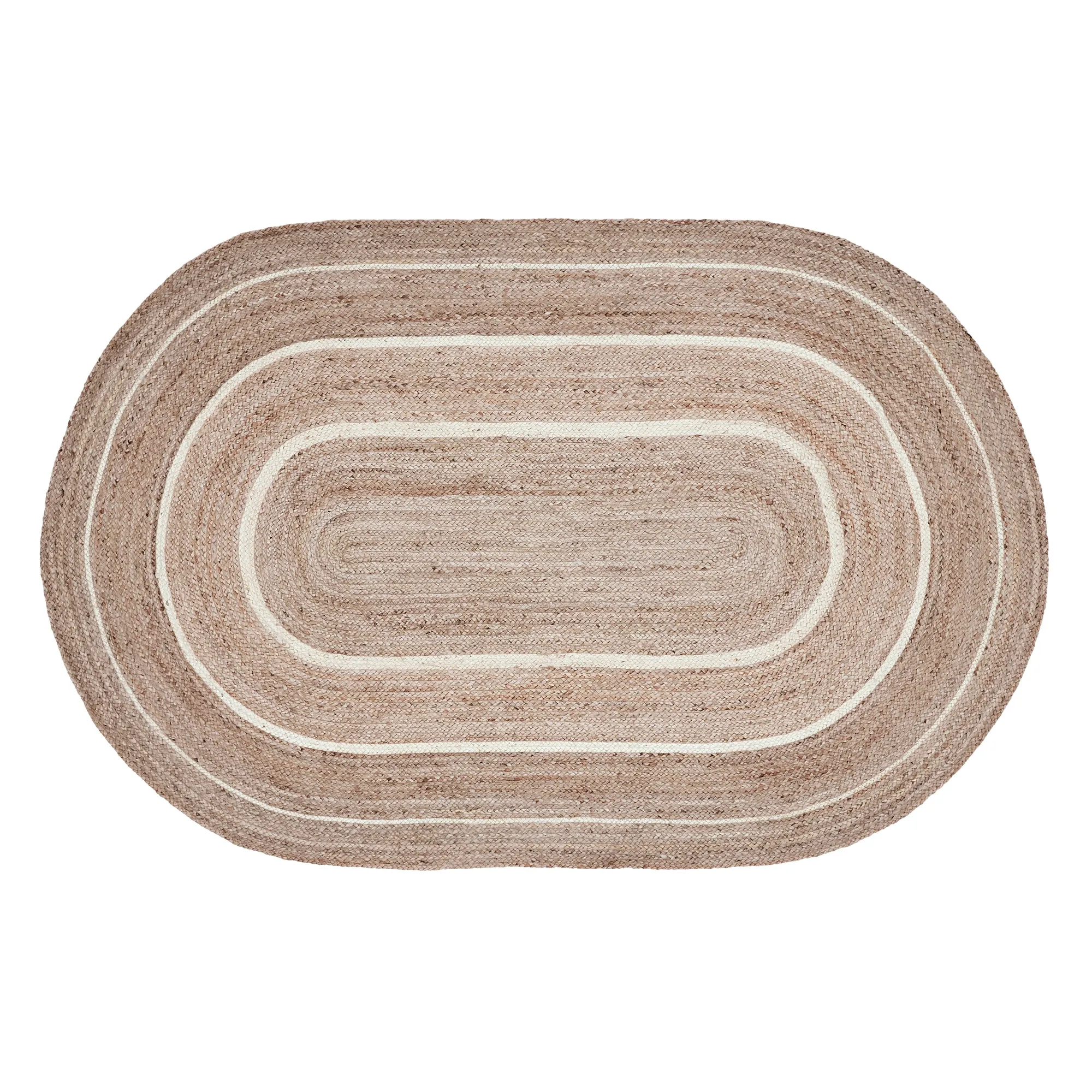 Natural & Creme Jute Rug