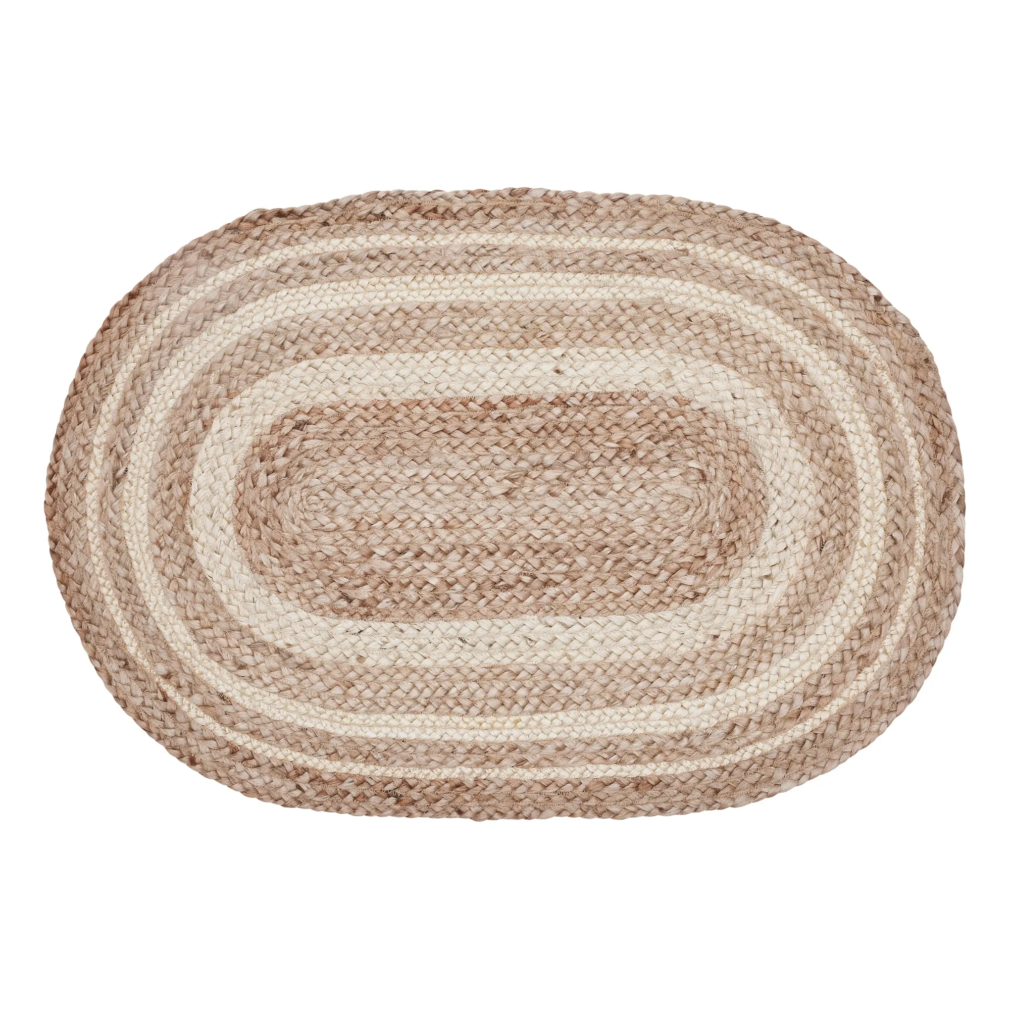 Natural & Creme Jute Rug