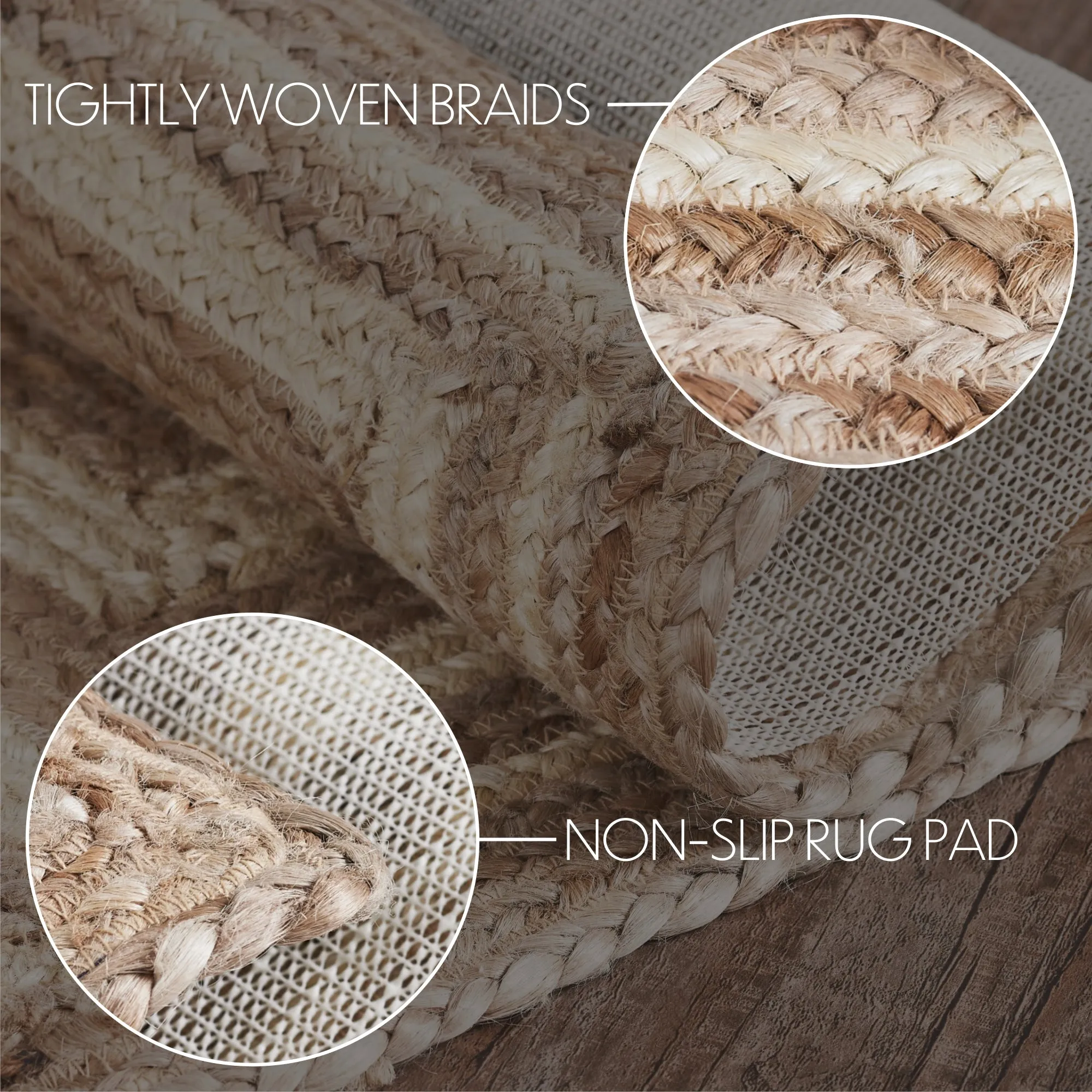 Natural & Creme Jute Rug