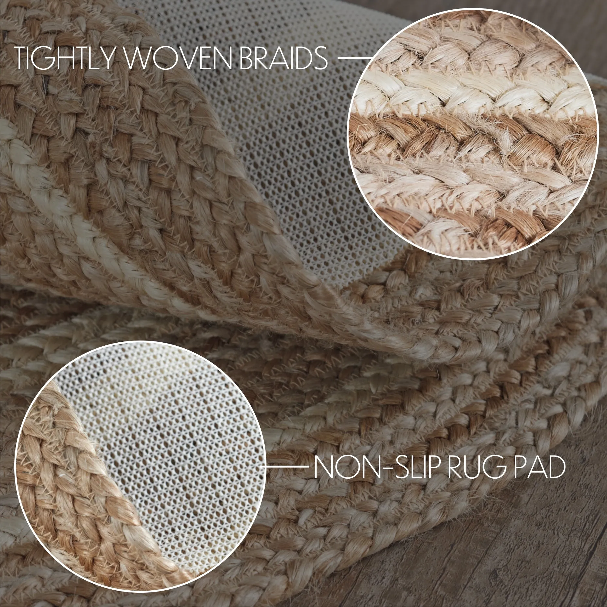 Natural & Creme Jute Rug