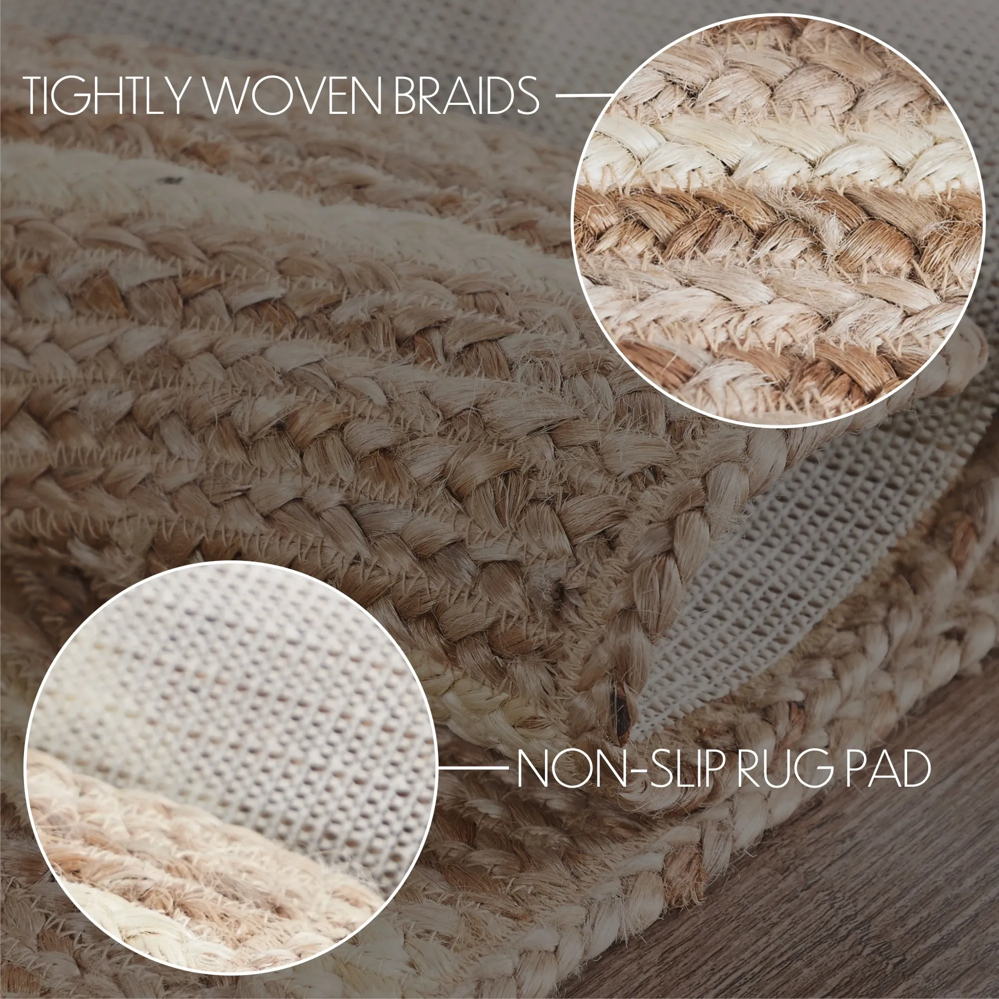 Natural & Creme Jute Rug