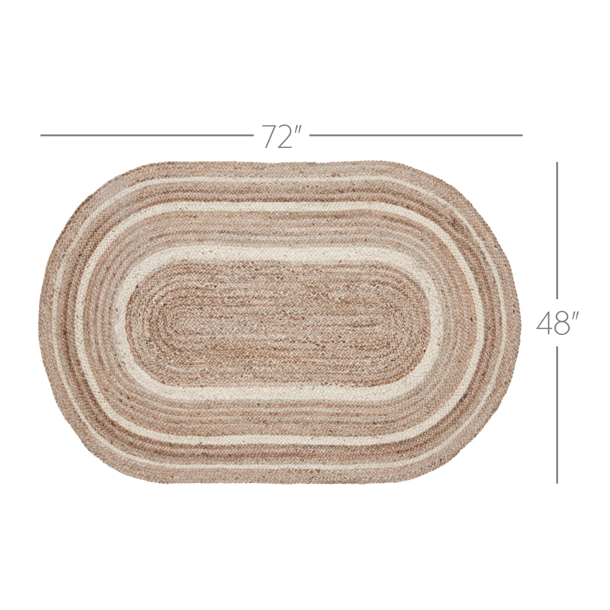 Natural & Creme Jute Rug