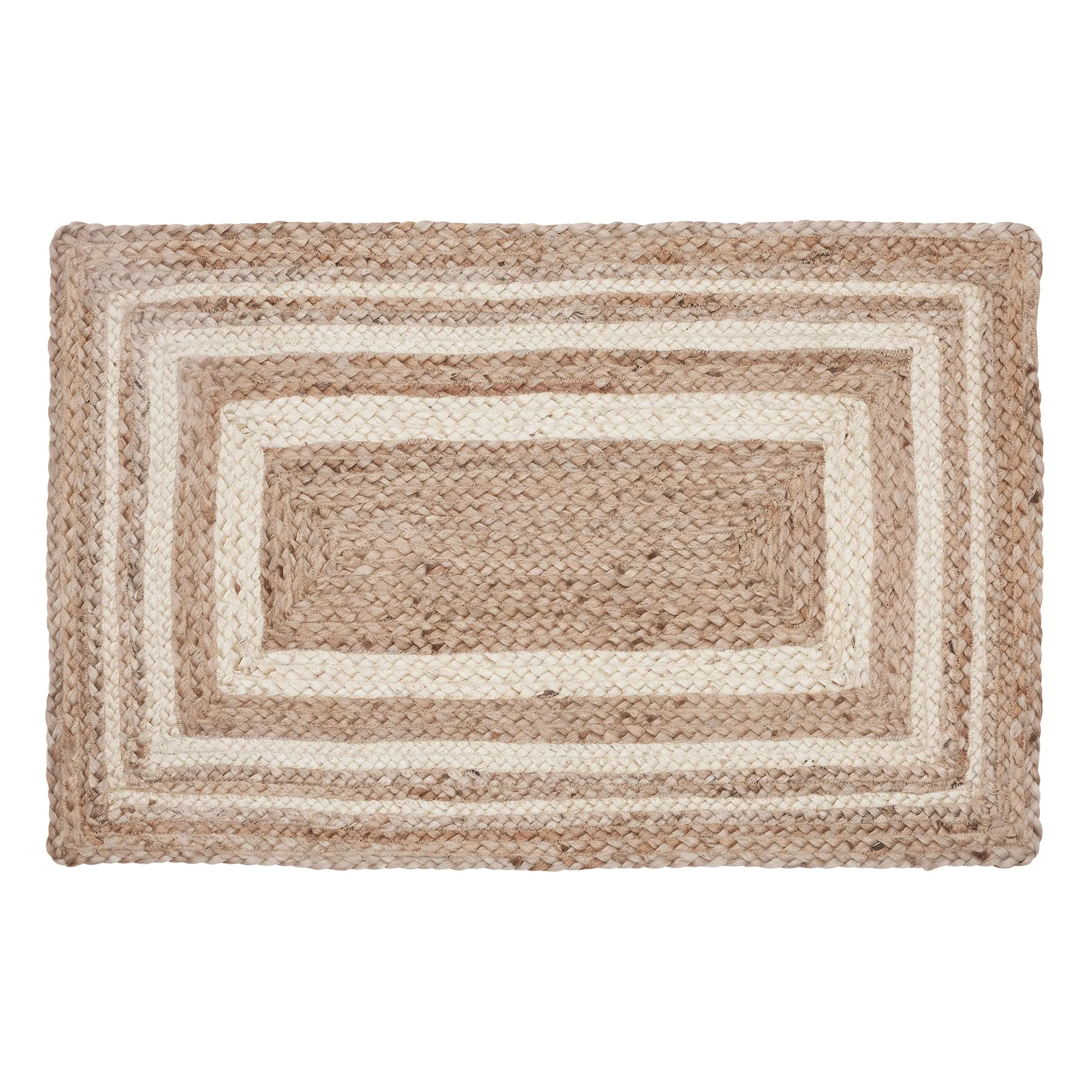 Natural & Creme Jute Rug