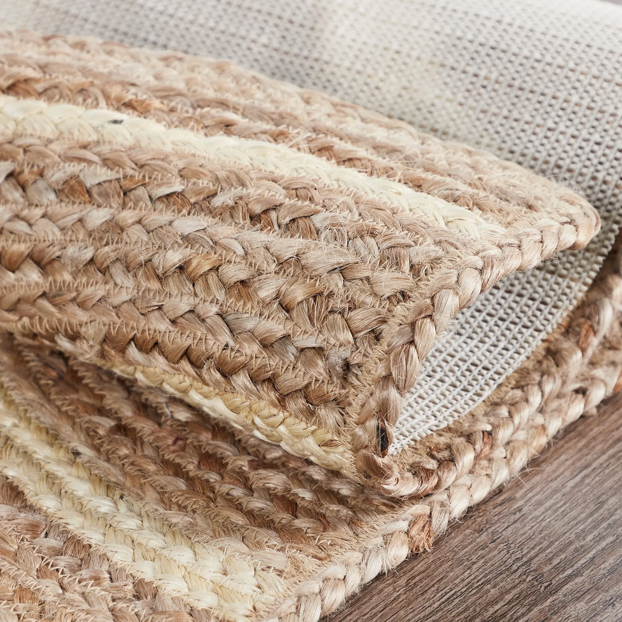 Natural & Creme Jute Rug