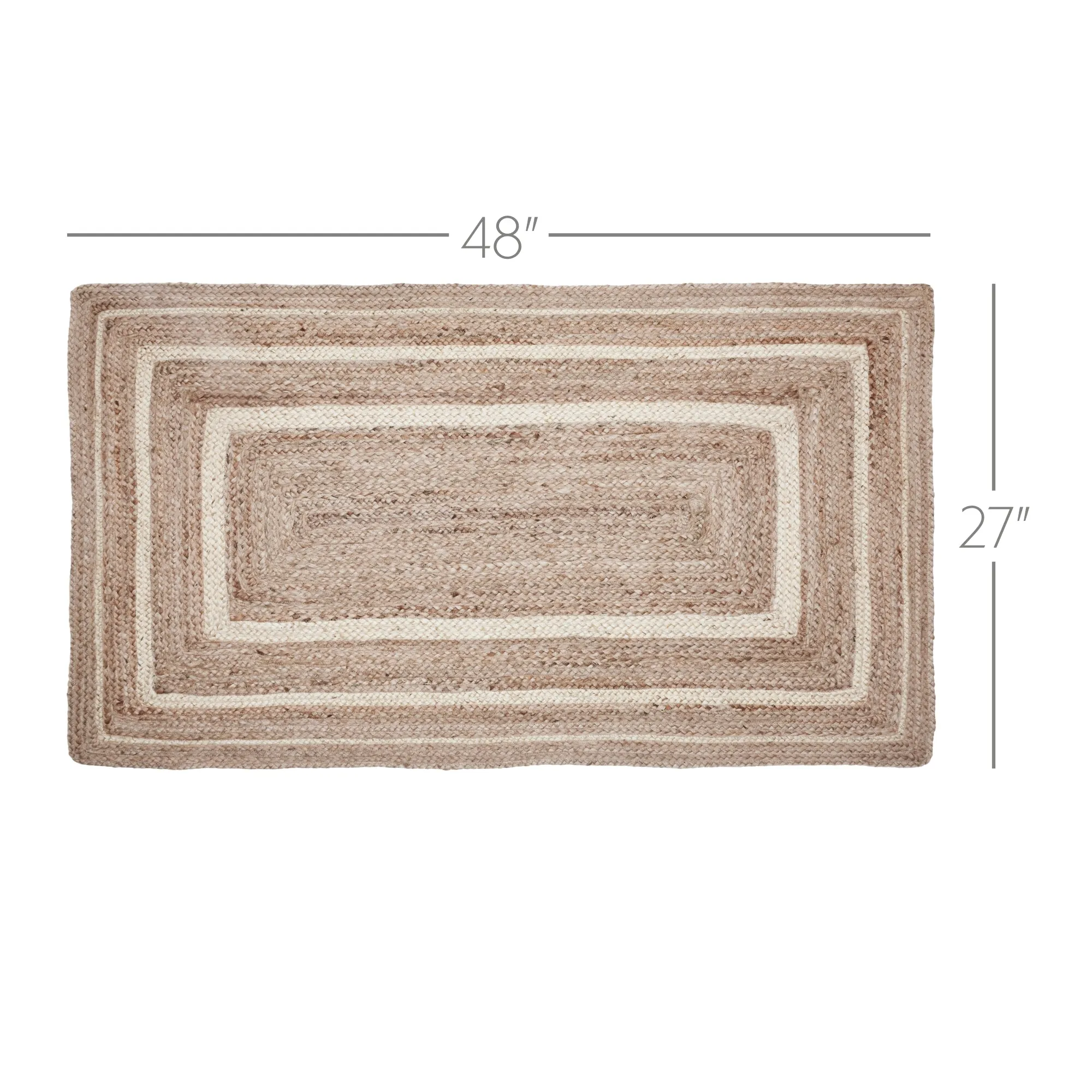 Natural & Creme Jute Rug