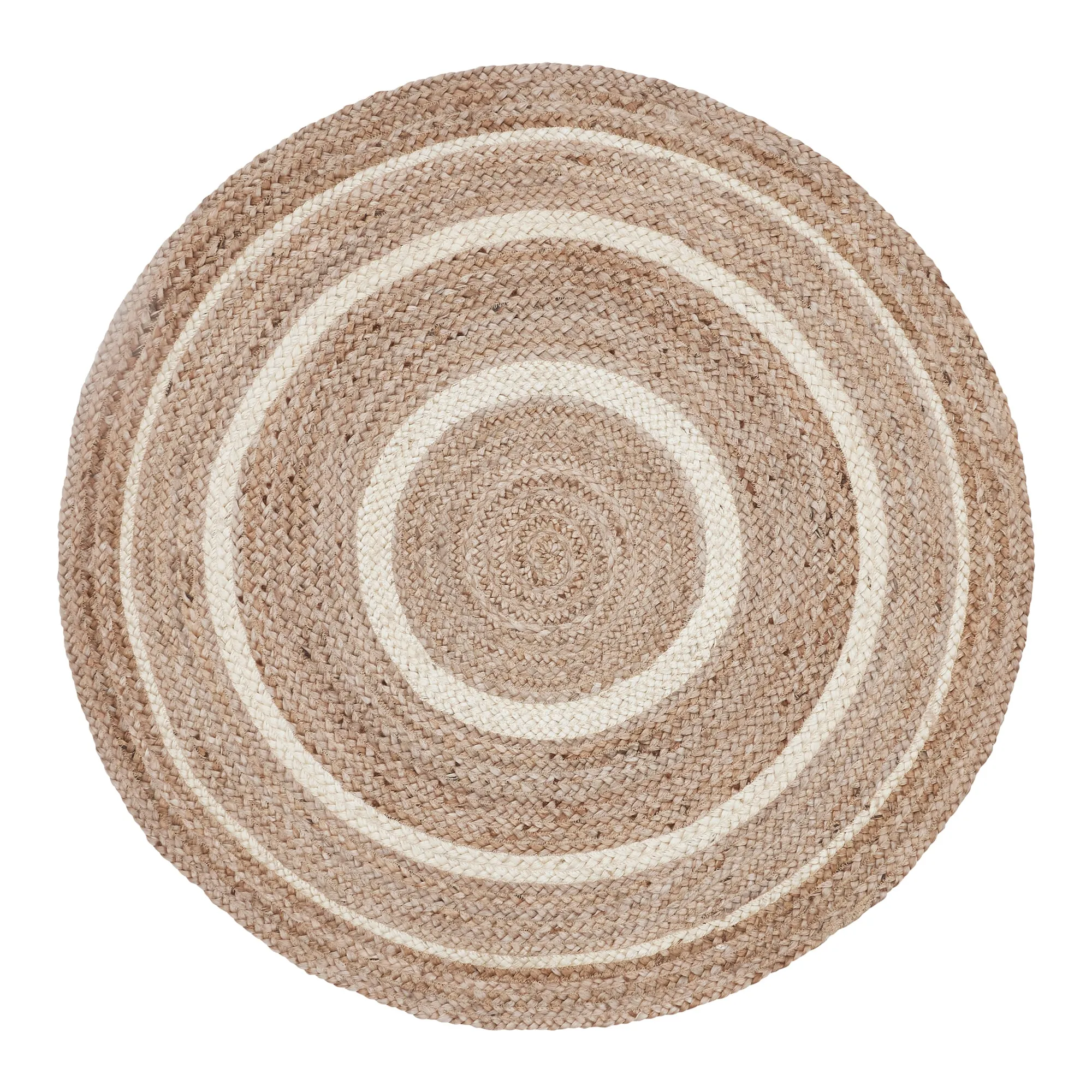Natural & Creme Jute Rug