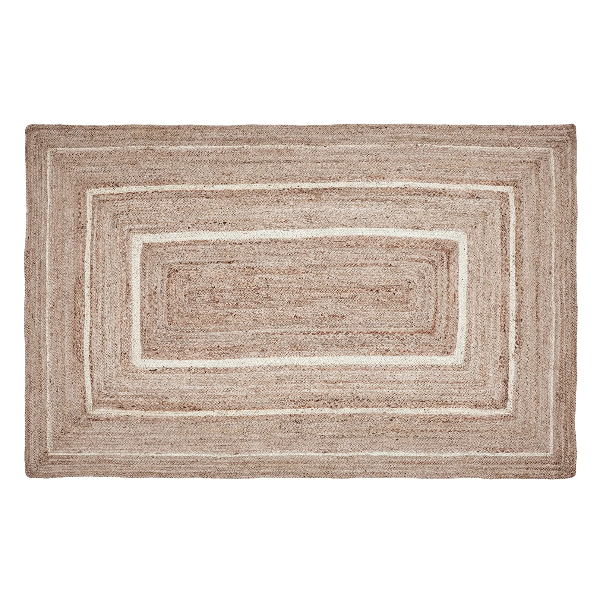 Natural & Creme Jute Rug