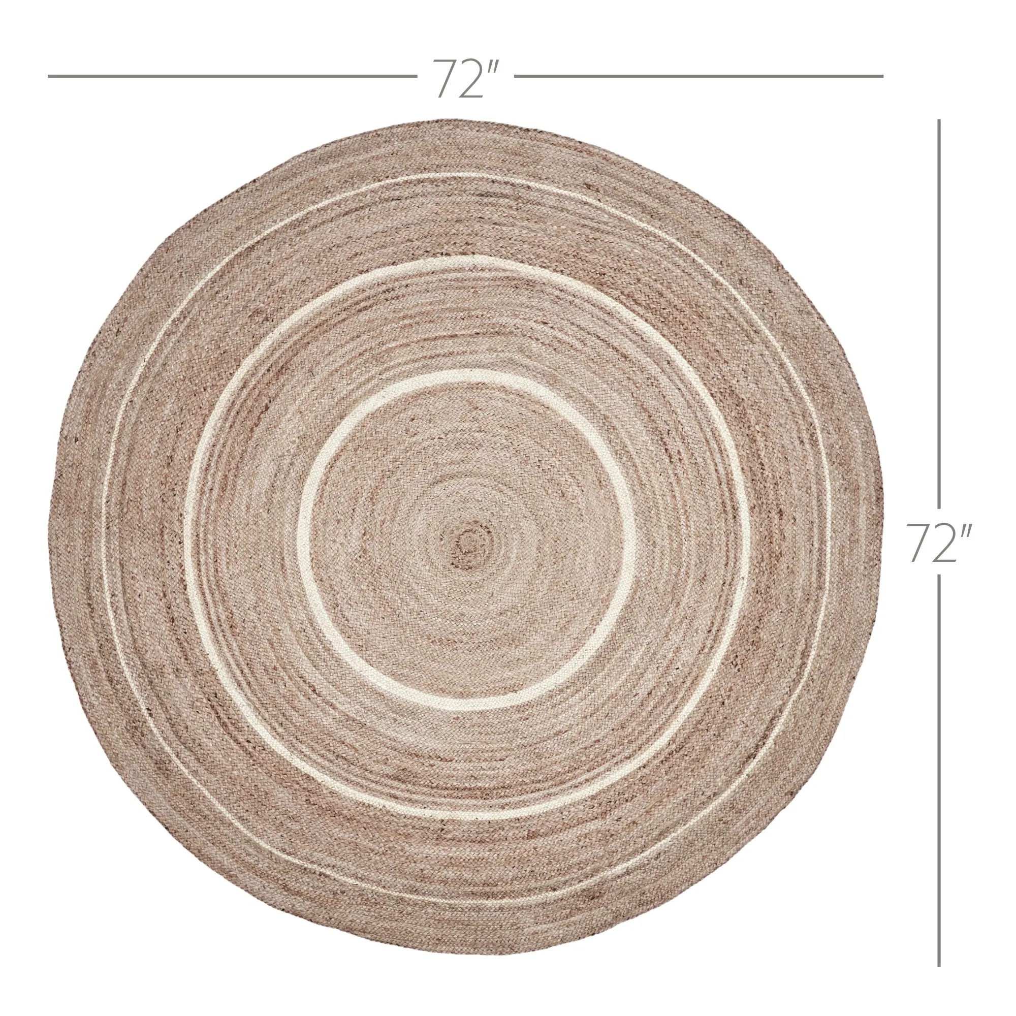 Natural & Creme Jute Rug