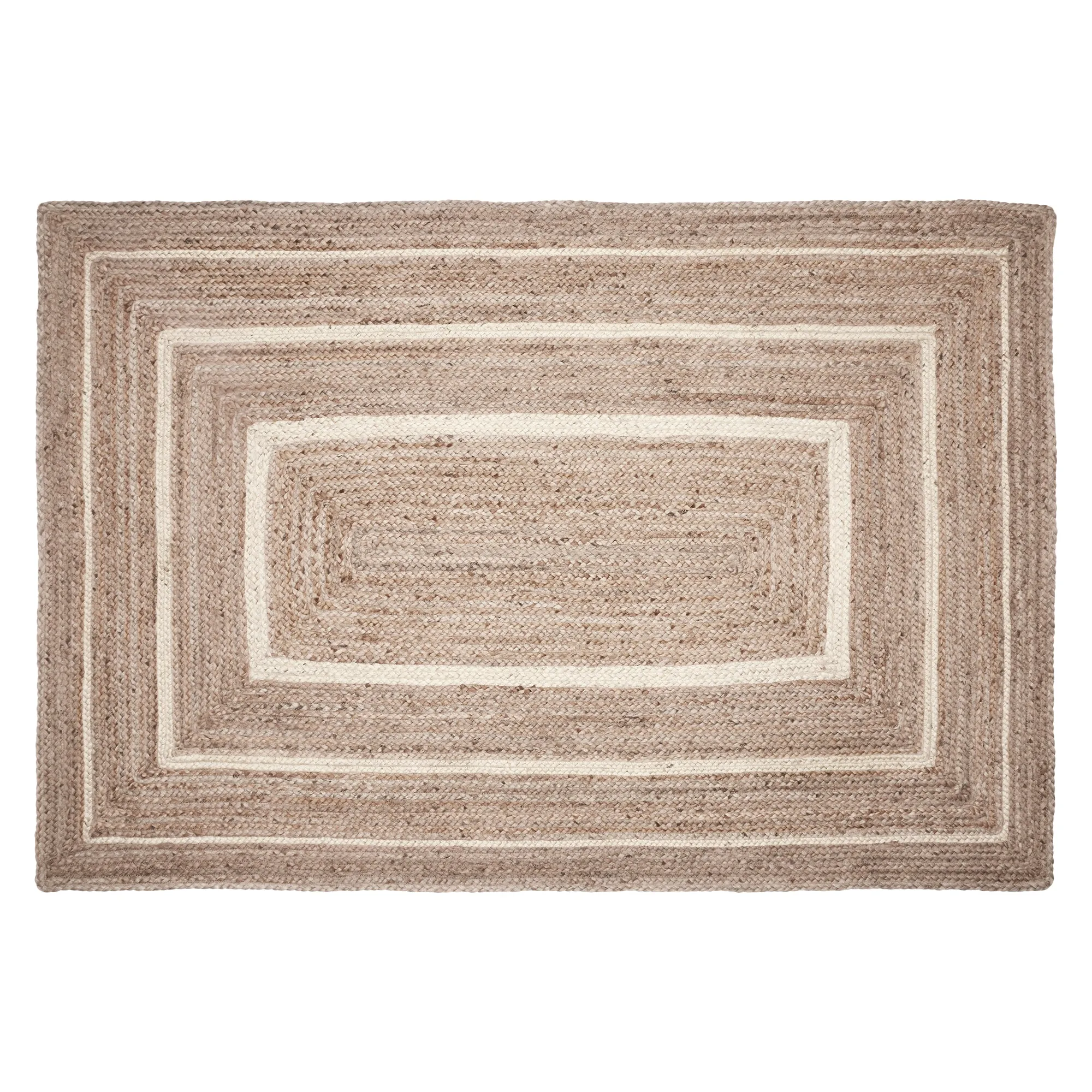 Natural & Creme Jute Rug