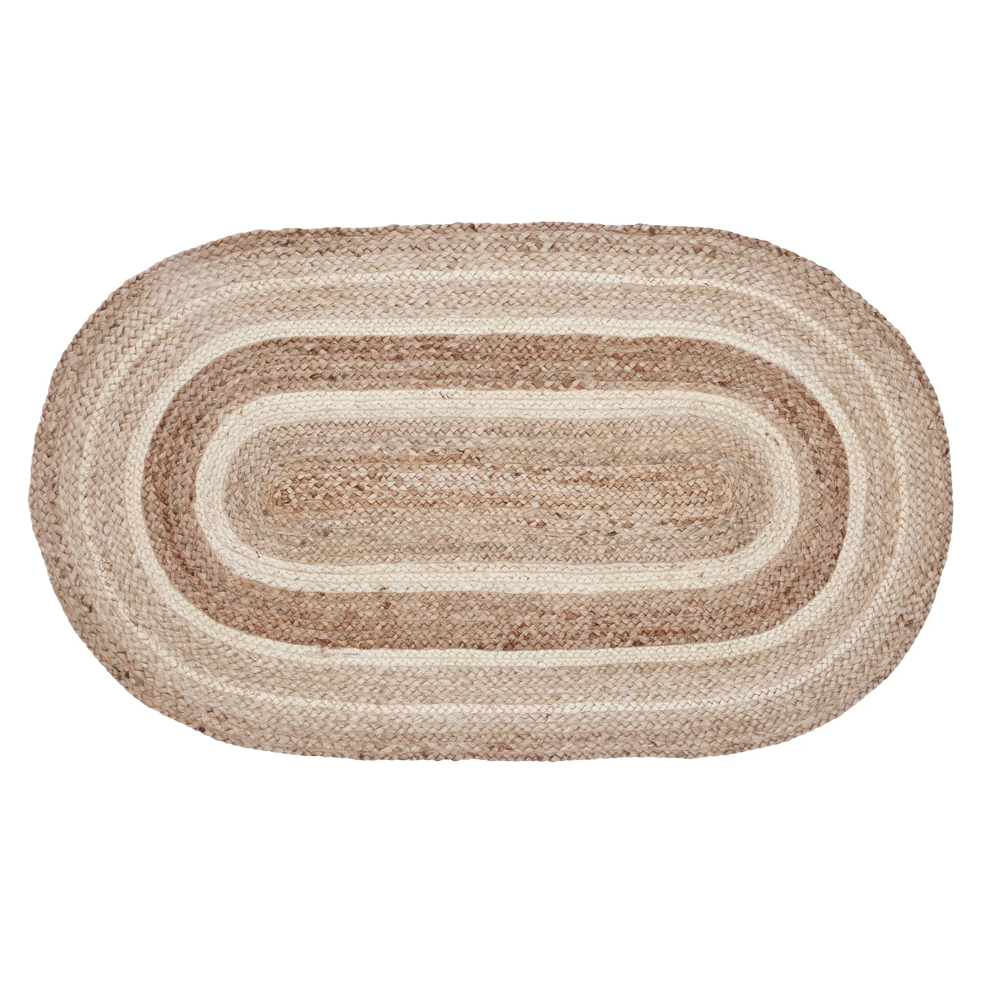 Natural & Creme Jute Rug