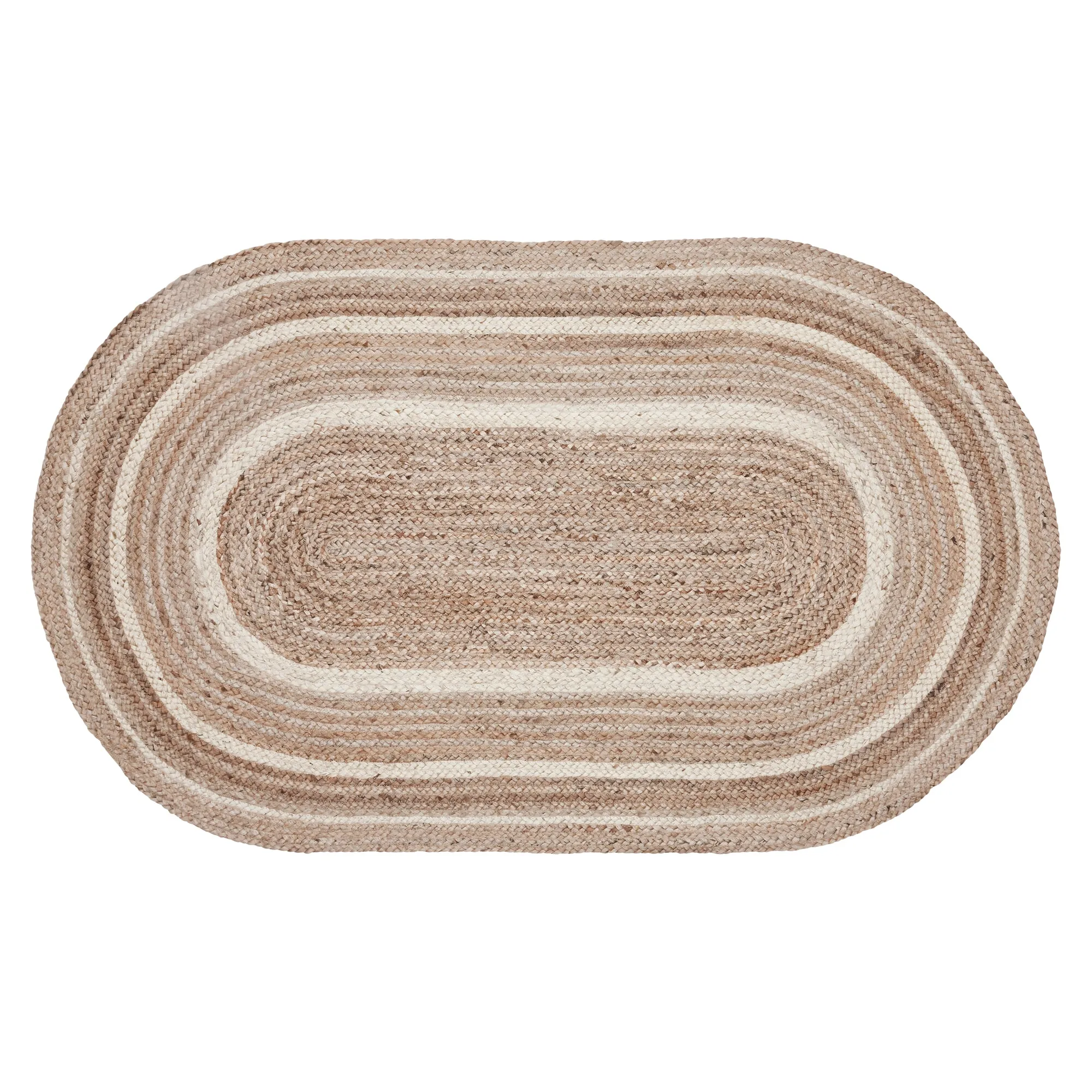 Natural & Creme Jute Rug