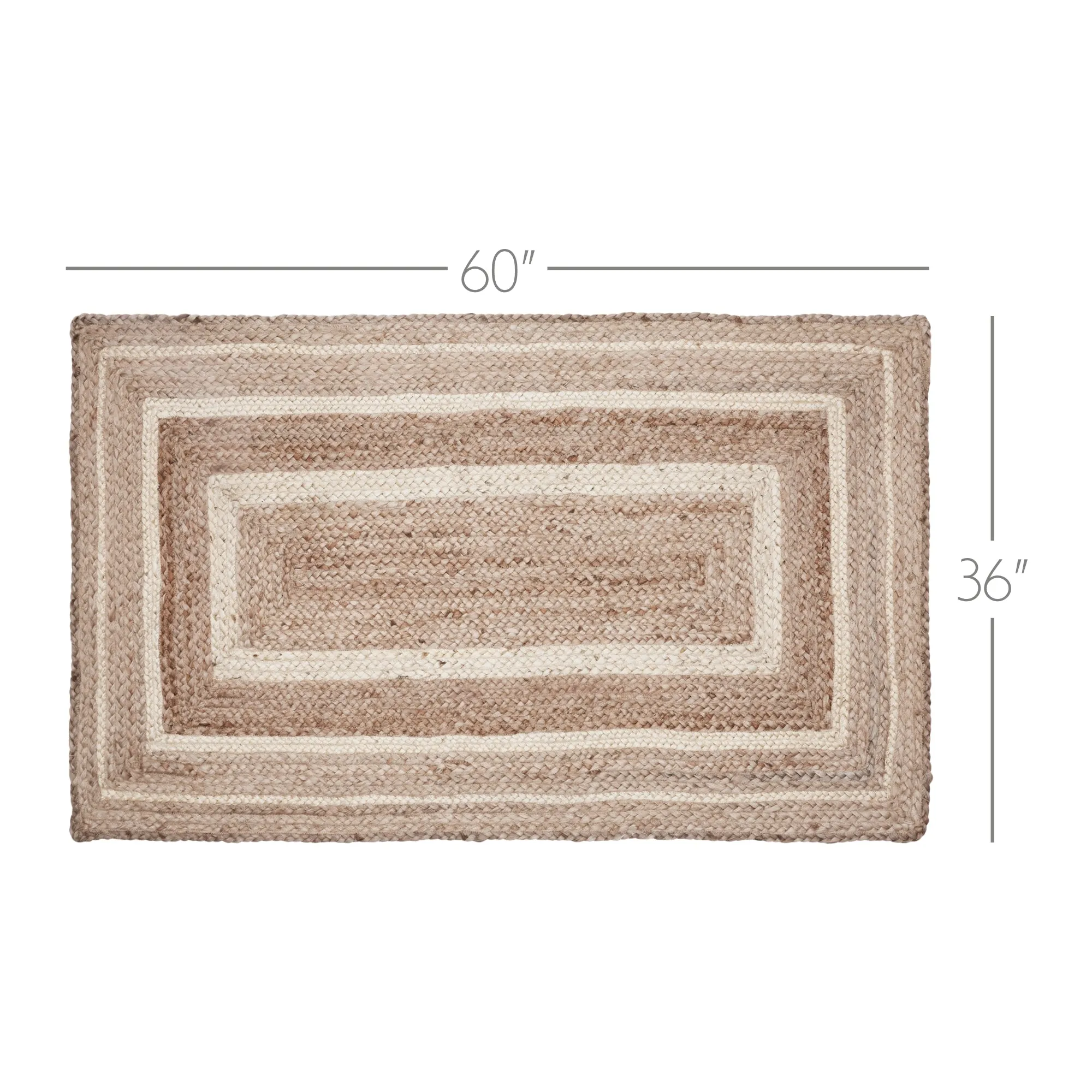 Natural & Creme Jute Rug