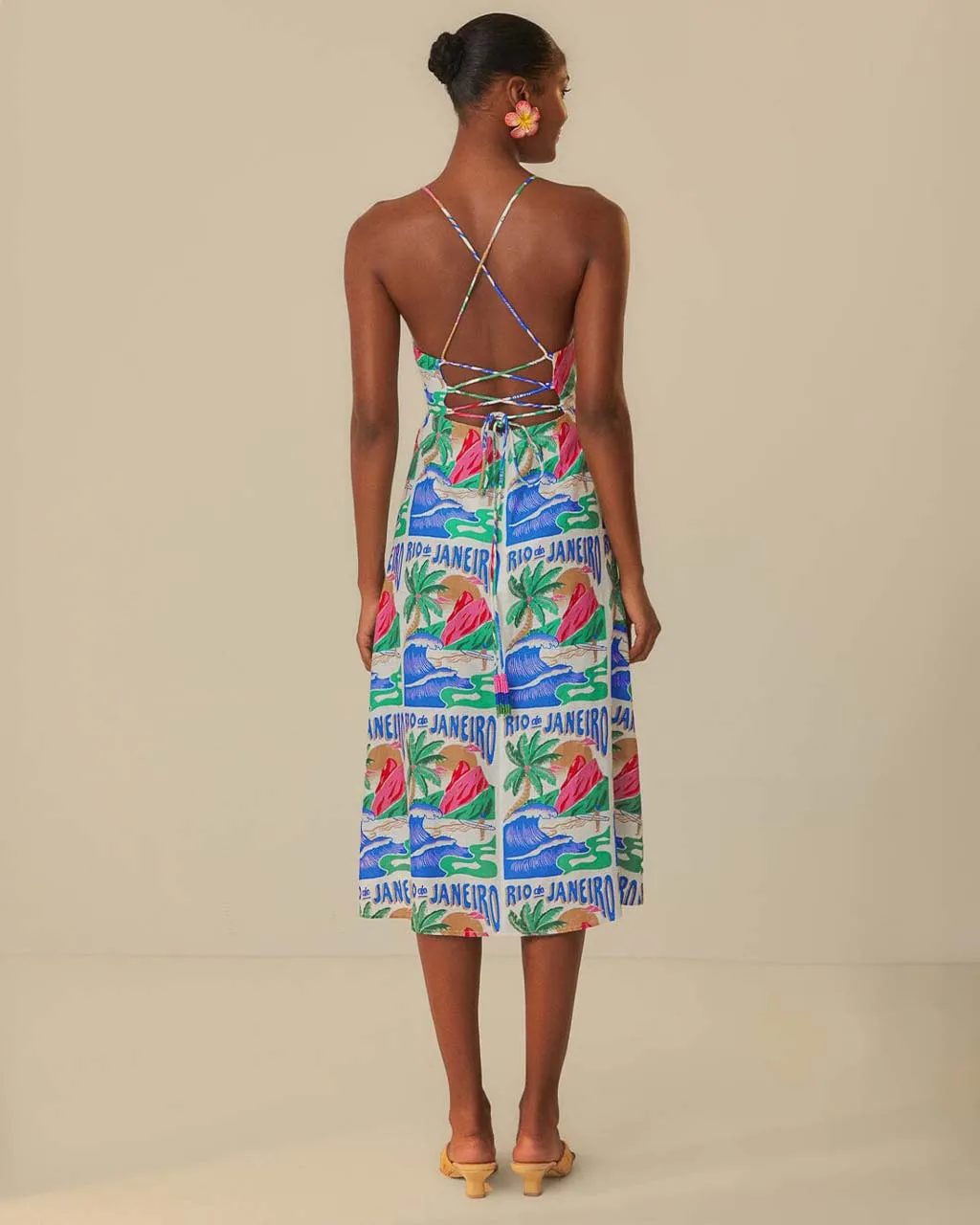 Off-White Carioca Posters Midi Dress