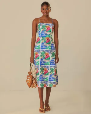 Off-White Carioca Posters Midi Dress