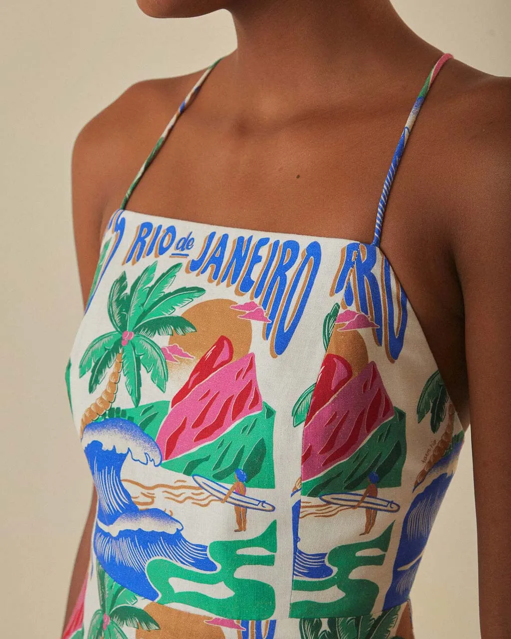 Off-White Carioca Posters Midi Dress