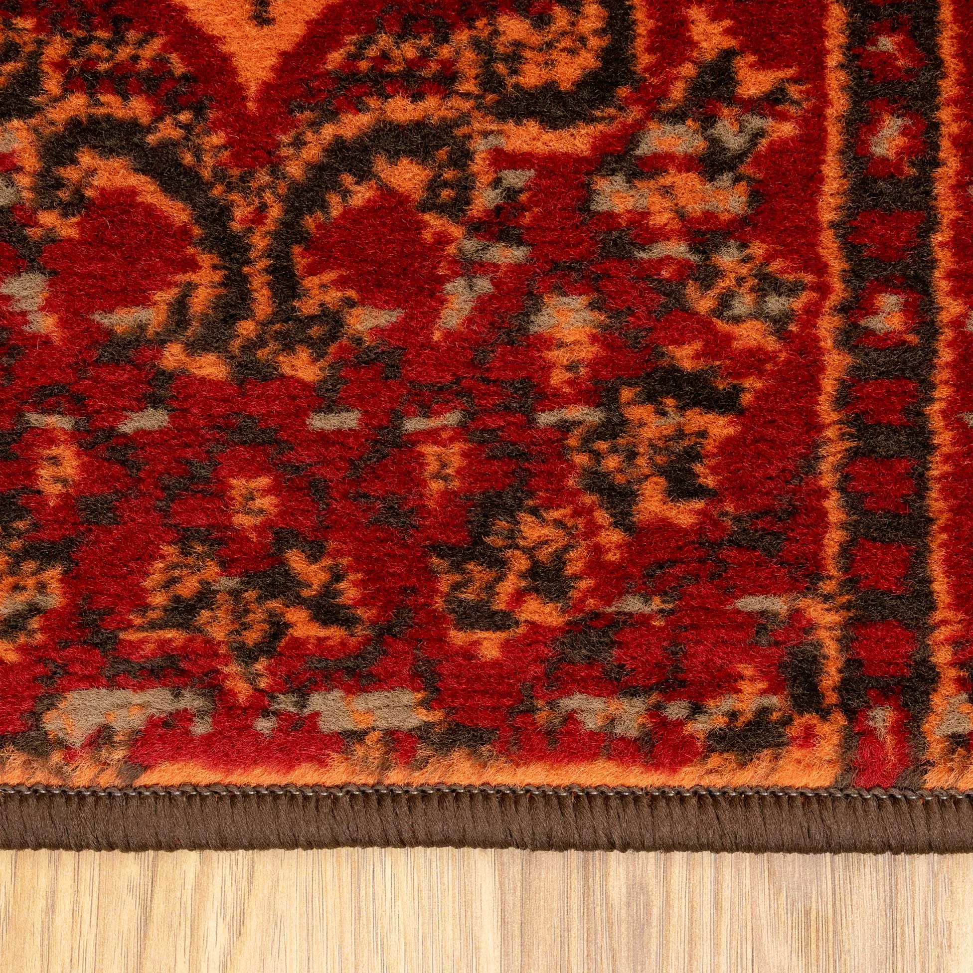 Patchwork Wine Living Room Rug