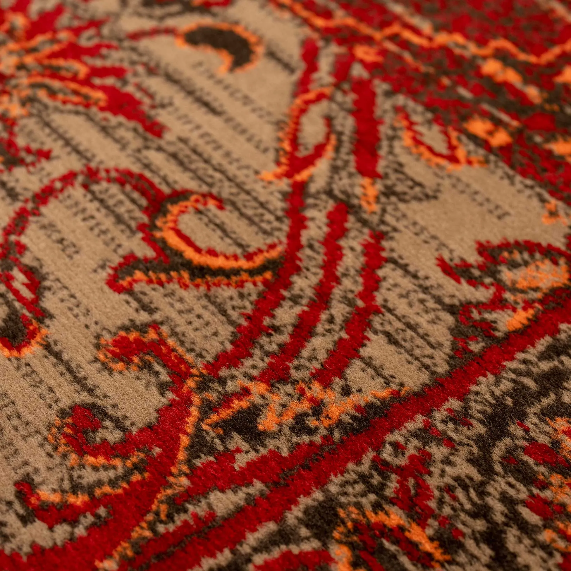 Patchwork Wine Living Room Rug