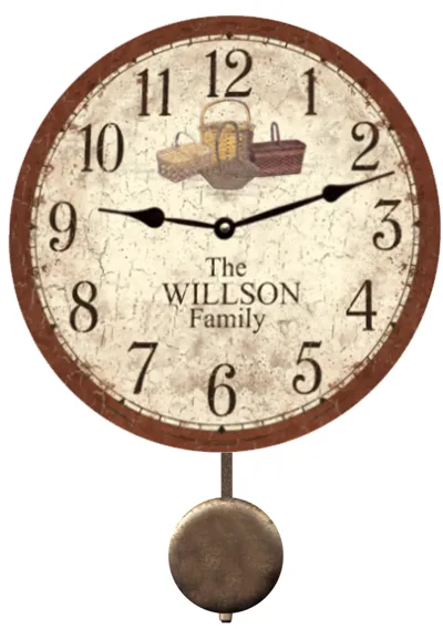 Personalized Family Clock- Rustic Family Clock