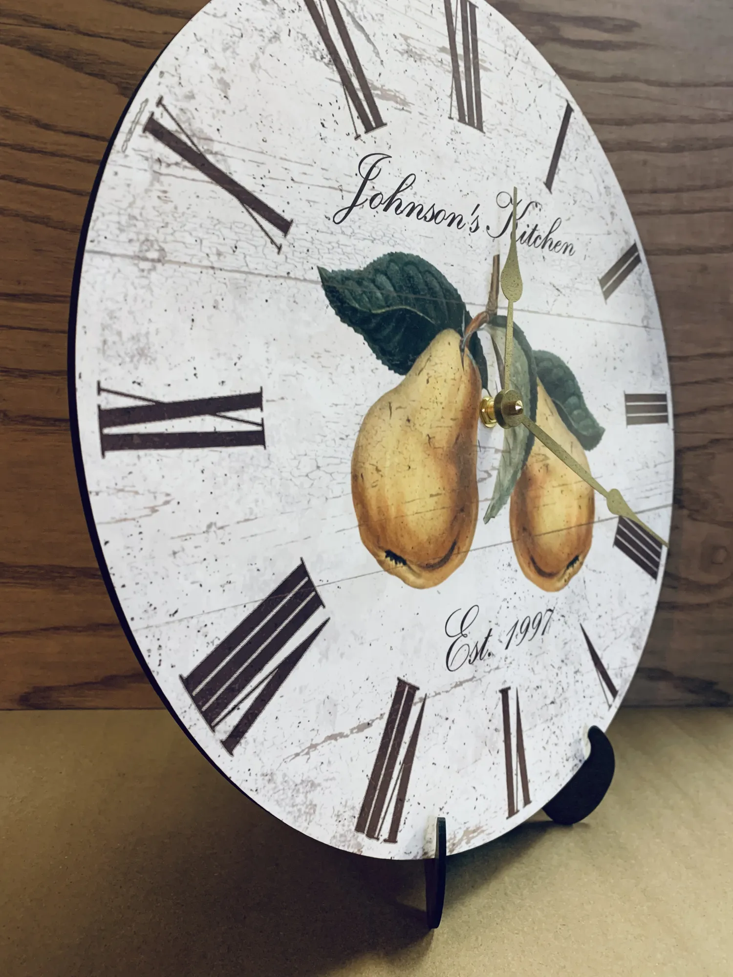 Personalized Pear Kitchen Clock